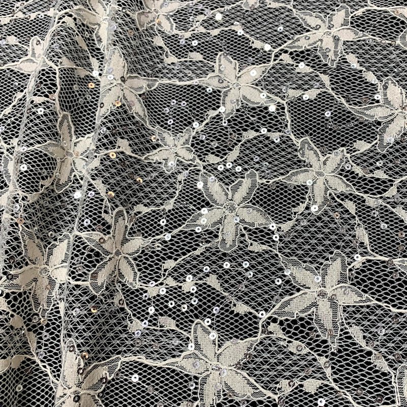 Lace Fabric Sequin Kids Polyester for Women's Wear Wholesale Supplier 14